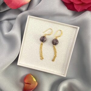 gold plated dangling earrings