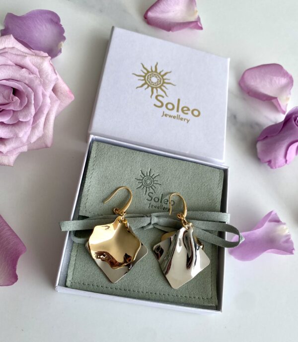 Gold Plated Trendy Drop Earrings